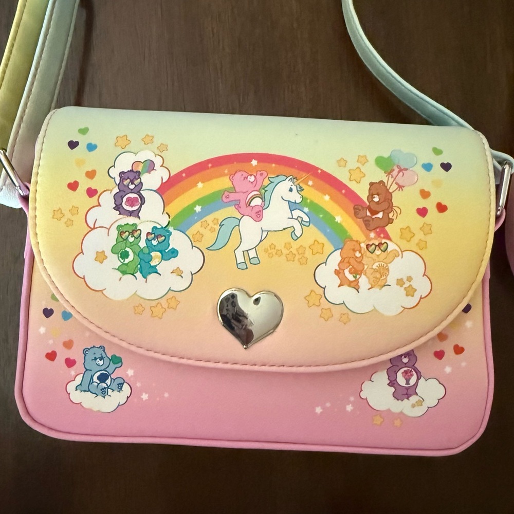 Care Bears Pink and Yellow Fantasy Crossbody Bag